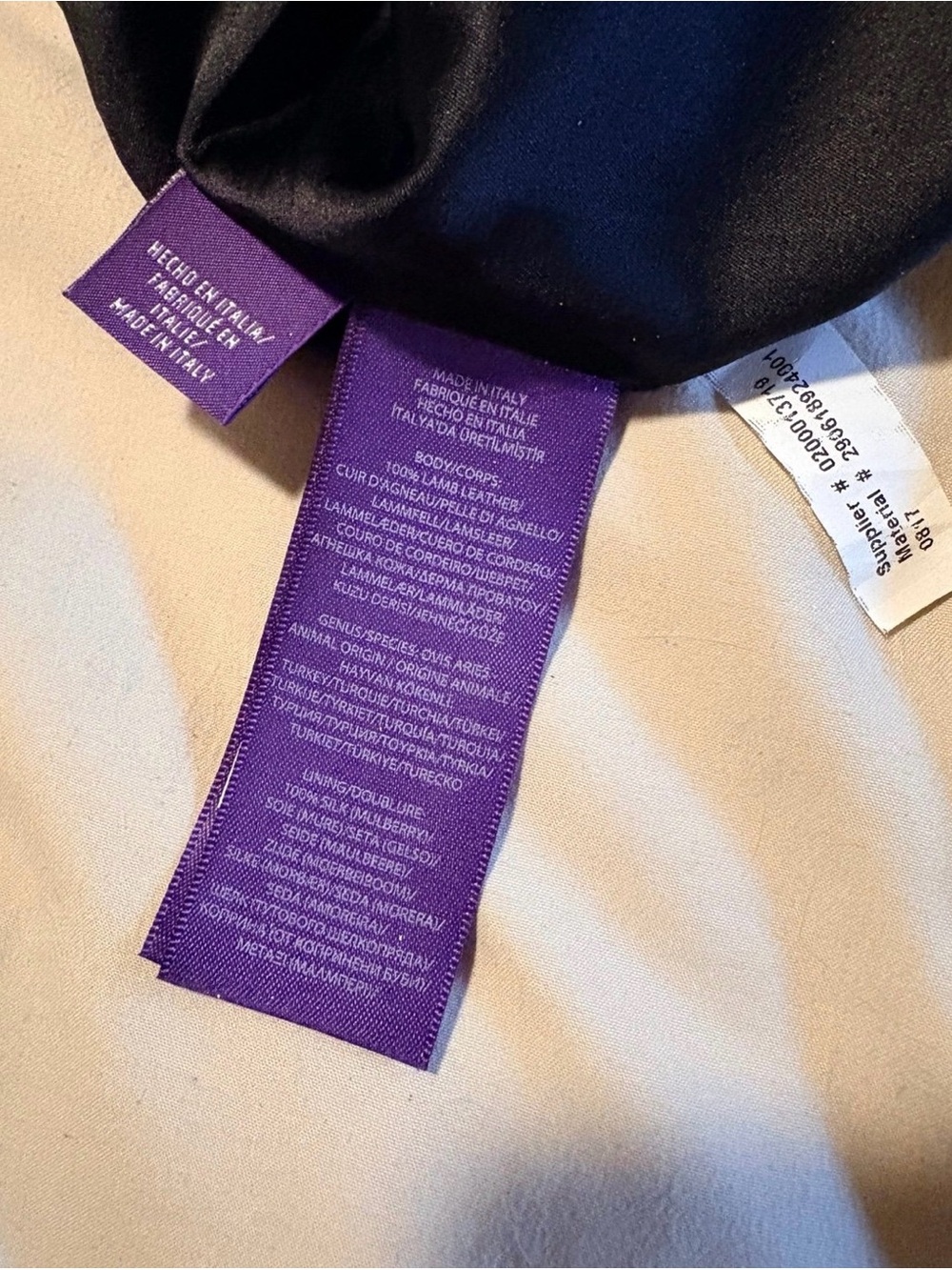 Ralph Lauren Purple Label Black Lambskin Leather Pencil Skirt | Size 2 | - Picture 8 of 8